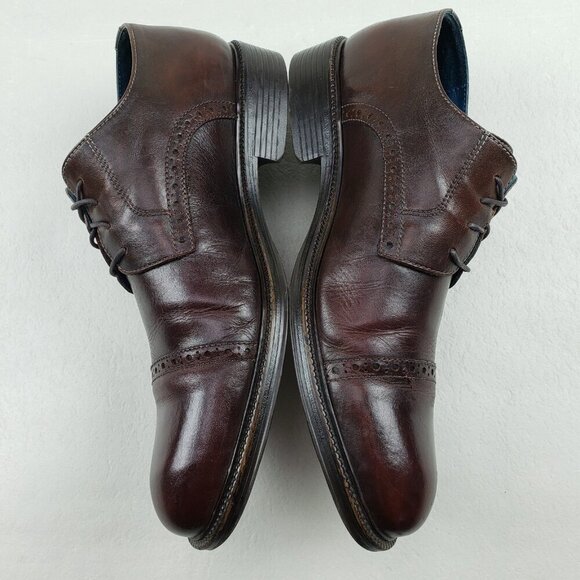 Mark Nason X Skechers Oxford Shoe Mens 10 Brown Leather Lace Up Cap Toe Dress